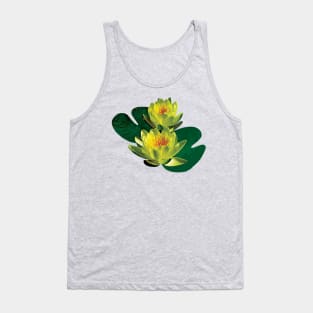 Water Lilies - Two Yellow Water Lilies Tank Top